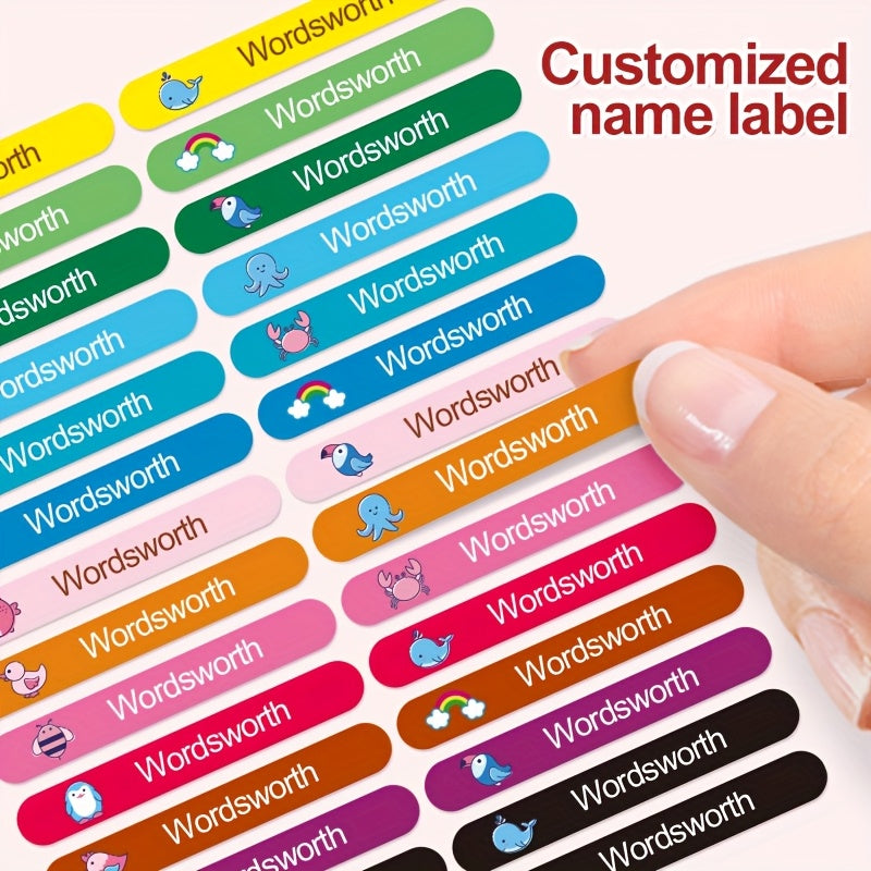 Colour Buddy Pencil Name stickers (60 pieces)